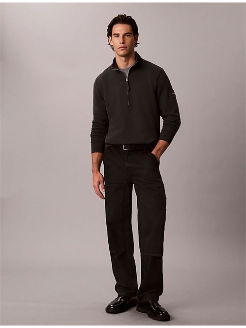 ls eu 350terry badge qtr zip CALVIN KLEIN JEANS | LV04RJ203G8MN